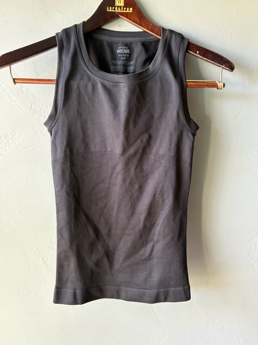 SPANX Ultra Sculpt Seamless Men's Tank Top Black ~ Size S
